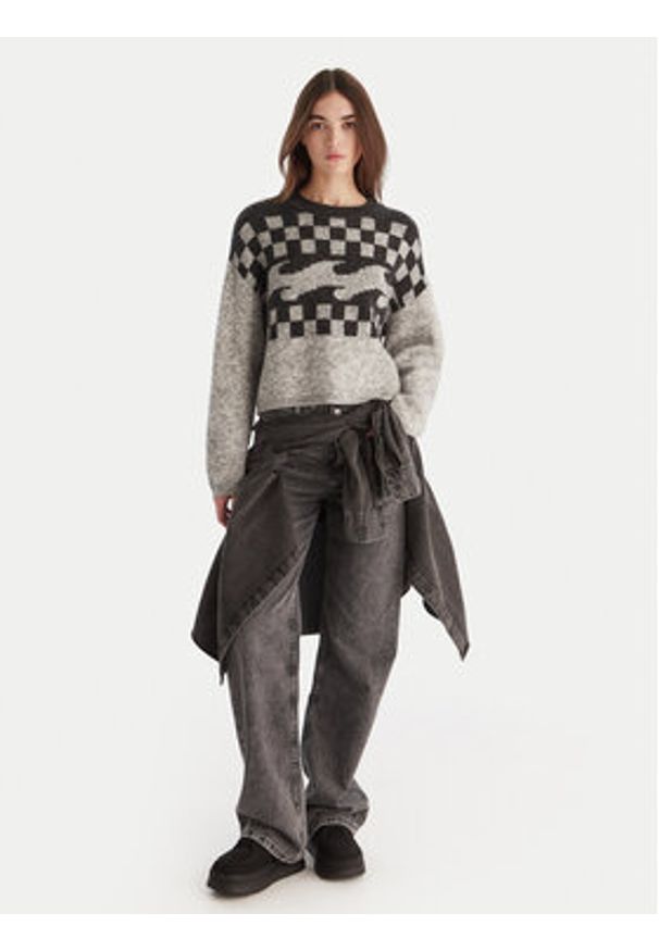 Billabong Sweter Palm Forever EBJSW00133 Szary Regular Fit. Kolor: szary. Materiał: syntetyk