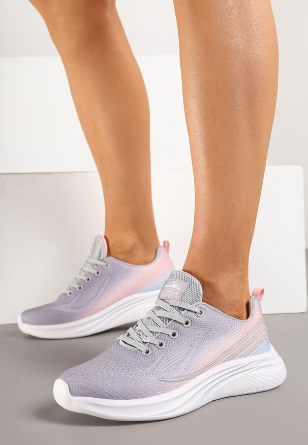 Born2be - Jasnoszare Buty Sportowe Sneakersy Ombre na Piankowej Podeszwie Arelinas. Okazja: na co dzień. Kolor: szary. Szerokość cholewki: normalna. Sport: fitness