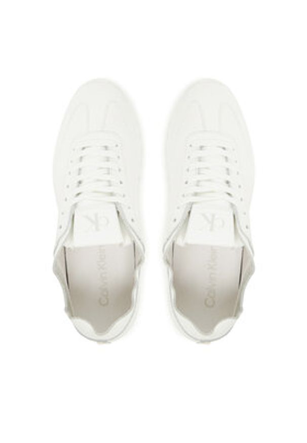 Calvin Klein Sneakersy Low Profile Runner Lth Mg YW0YW02049 Biały. Kolor: biały. Materiał: skóra