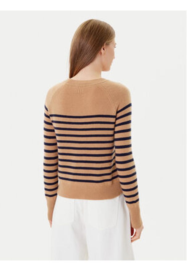 Marella Sweter Pace 2523366244 Brązowy Regular Fit. Kolor: brązowy. Materiał: kaszmir