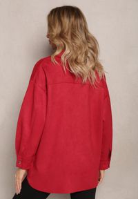 Renee - Czerwona Koszula z Klapami Zapinana na Napy Elmanette. Kolor: czerwony #3