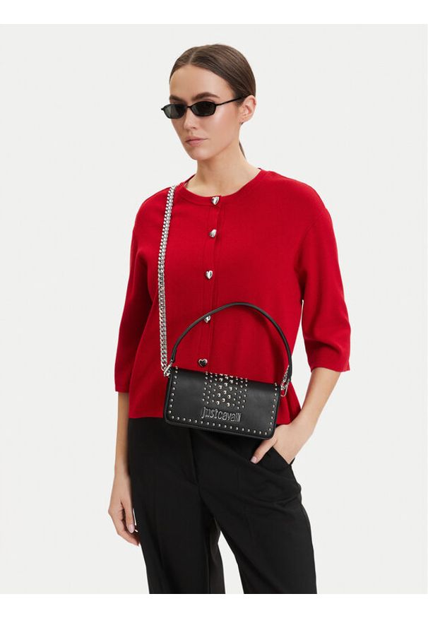 Just Cavalli Torebka 80RA4BP3 ZSD95 Czarny. Kolor: czarny. Materiał: skórzane