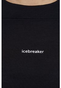 Icebreaker Longsleeve wełniany kolor czarny. Okazja: na co dzień. Kolor: czarny. Materiał: wełna. Długość rękawa: długi rękaw. Styl: casual #5