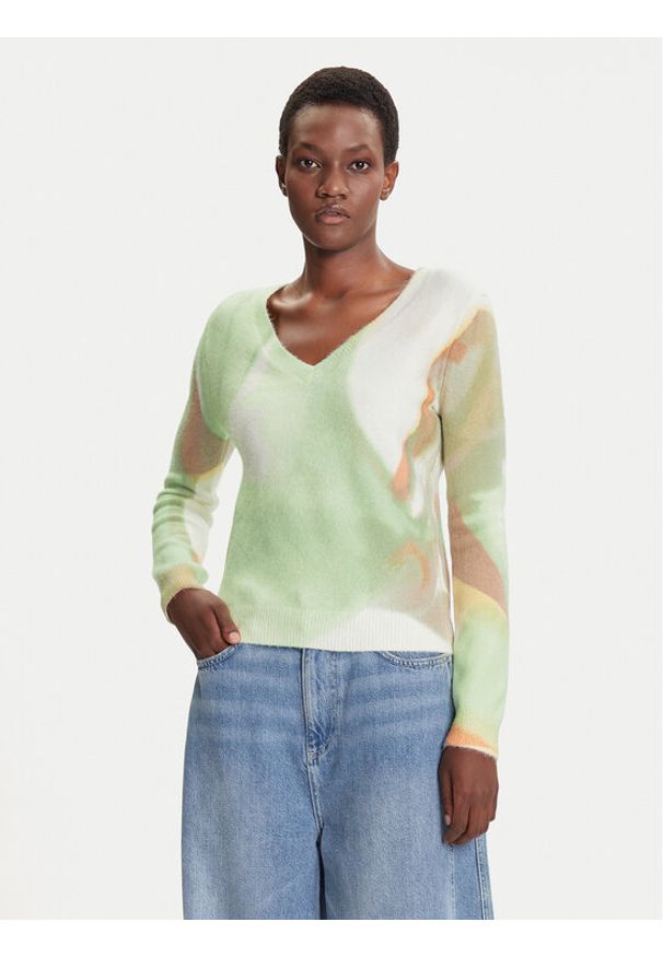 Desigual Sweter Oulu 25WWJF13 Zielony Regular Fit. Kolor: zielony. Materiał: syntetyk