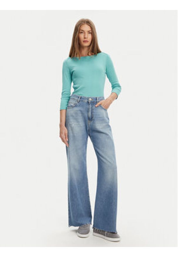 United Colors of Benetton - United Colors Of Benetton Bluzka 3GA2E16A1 Zielony Regular Fit. Kolor: zielony. Materiał: bawełna