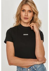 Calvin Klein Jeans - T-shirt. Okazja: na co dzień. Kolor: czarny. Materiał: dzianina. Wzór: nadruk. Styl: casual #1