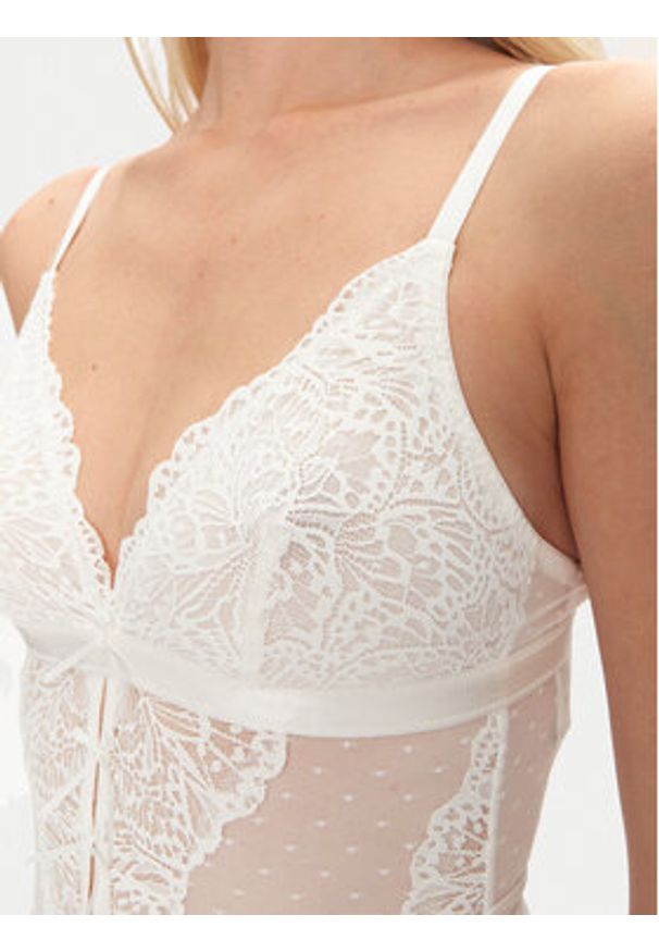 Hunkemöller Body Posie 301853 Biały. Kolor: biały. Materiał: syntetyk