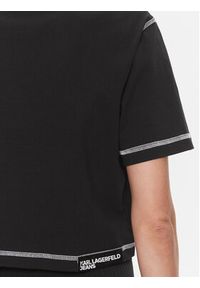 Karl Lagerfeld Jeans T-Shirt 240J1702 Czarny Regular Fit. Kolor: czarny. Materiał: bawełna