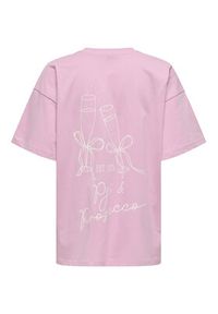 only - ONLY T-Shirt Vivvi 15346761 Różowy Regular Fit. Kolor: różowy. Materiał: bawełna #3