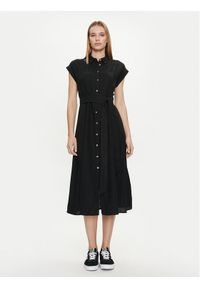 GAP - Gap Sukienka koszulowa 857655-02 Czarny Regular Fit. Kolor: czarny. Materiał: len. Typ sukienki: koszulowe