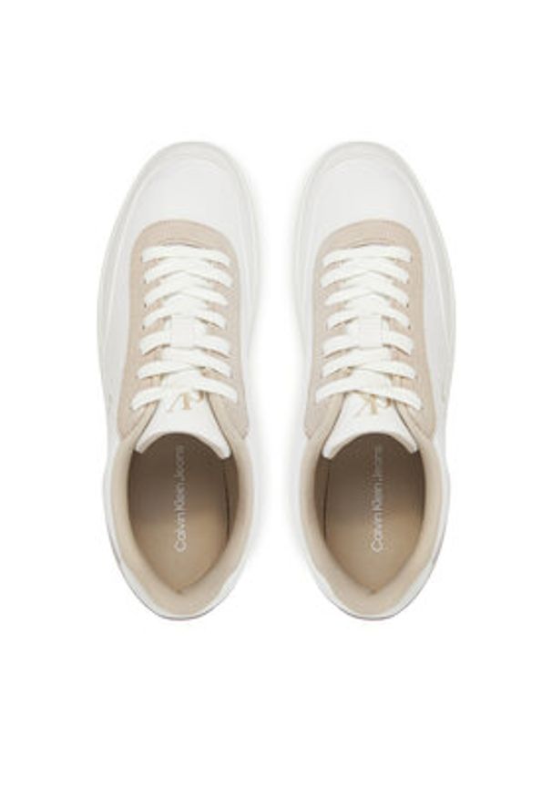 Calvin Klein Jeans Sneakersy Classic Cupsole Mg Canvas YM0YM01218 Biały. Kolor: biały. Materiał: materiał