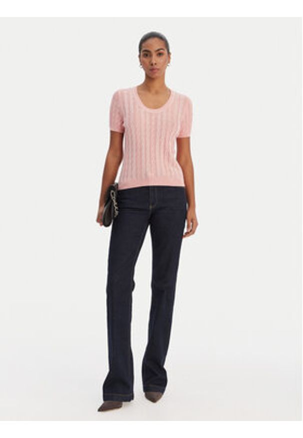 Fracomina Sweter FR26ST7031K547R9 Koralowy Regular Fit. Kolor: pomarańczowy