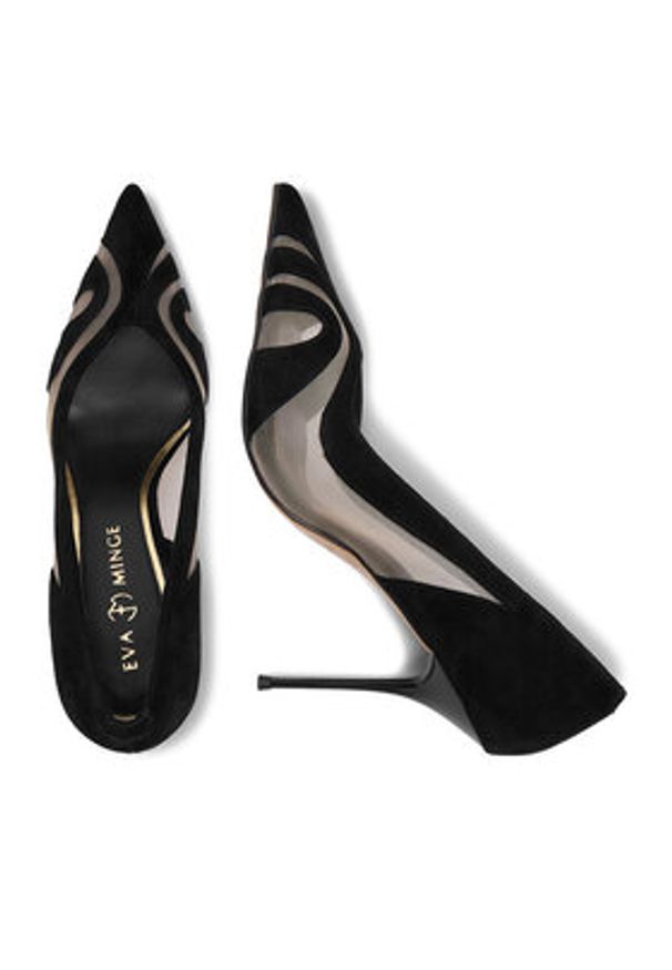 Eva Minge Szpilki EO-YARA-LT2019-7 Czarny. Kolor: czarny. Materiał: materiał. Obcas: na szpilce