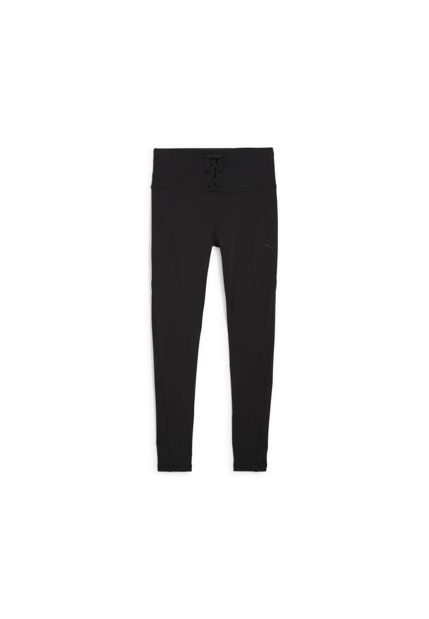 Puma - Damskie żebrowane legginsy treningowe CLOUDSPUN PUMA Black. Kolor: czarny