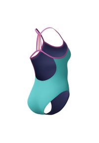 Strój kąpielowy jednoczęściowy dziewczęcy na basen Speedo Solid Line. Kolor: niebieski