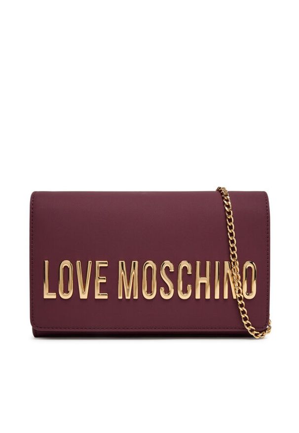 Love Moschino - LOVE MOSCHINO Torebka JC4103PP1NKD0552 Bordowy. Kolor: czerwony. Materiał: skórzane