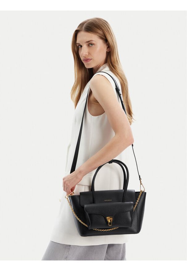 Coccinelle Torebka T8A Coccinelledouble Beat E1 T8A 18 02 01 Czarny. Kolor: czarny. Materiał: skórzane