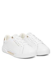 TOMMY HILFIGER - Tommy Hilfiger Sneakersy Essential Chic Court Sneaker FW0FW09019 Biały. Kolor: biały. Materiał: skóra #3