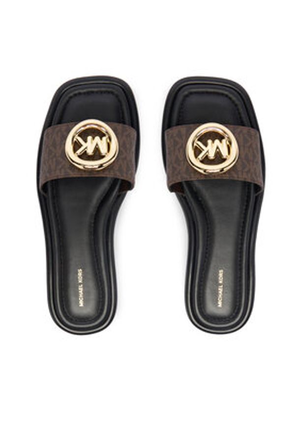 MICHAEL Michael Kors Klapki Milan 40F5MLFS1B Brązowy. Kolor: brązowy. Materiał: skóra