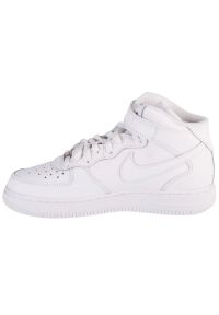 Buty Nike Air Force 1 Mid Gs DH2933-111 białe. Okazja: na co dzień. Kolor: biały. Materiał: skóra, guma. Szerokość cholewki: normalna. Model: Nike Air Force #3