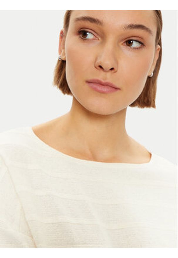 Fransa Sweter Sinne 20614273 Écru Regular Fit. Materiał: syntetyk