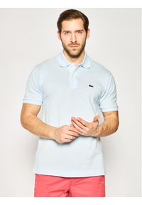 Lacoste Polo L1212 Niebieski Classic Fit. Typ kołnierza: polo. Kolor: niebieski. Materiał: bawełna