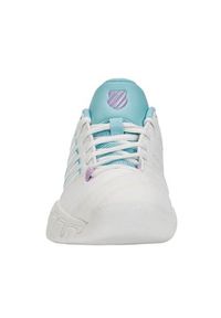 Buty do tenisa damskie K-Swiss Bigshot Light 4 Indoor. Kolor: biały. Materiał: materiał, syntetyk. Szerokość cholewki: normalna. Sport: tenis