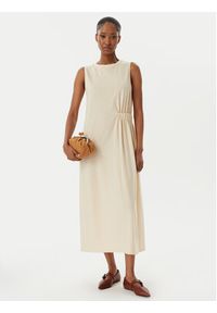 Weekend Max Mara Sukienka letnia Tenebre 2515621032 Écru Regular Fit. Kolor: kremowy. Materiał: syntetyk. Sezon: lato #5