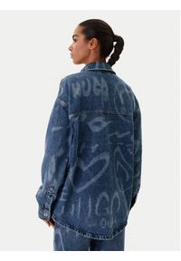 Hugo - HUGO Koszula jeansowa Garesa_4_B 50553558 Niebieski Oversize. Kolor: niebieski. Materiał: bawełna #5