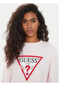 Guess Bluza W2YQ16 KBA11 Różowy Regular Fit. Kolor: różowy. Materiał: bawełna