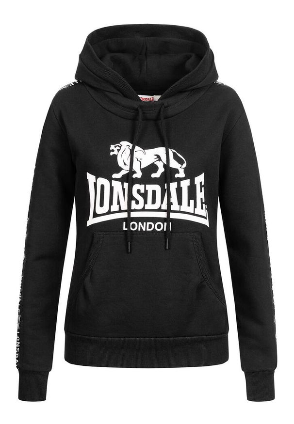 Bluza damska z kapturem Lonsdale Dihewyd. Typ kołnierza: kaptur. Kolor: czarny