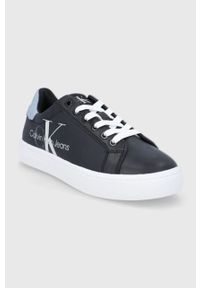 Calvin Klein Jeans - Buty skórzane YW0YW00603.BDS. Nosek buta: okrągły. Zapięcie: sznurówki. Kolor: czarny. Materiał: skóra. Obcas: na obcasie. Wysokość obcasa: niski #5