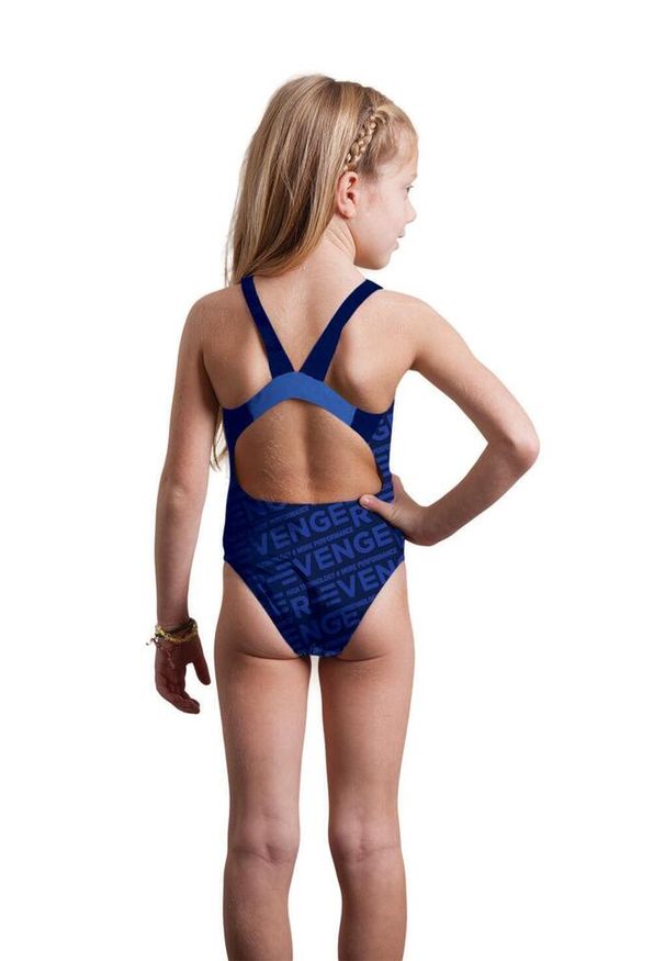 R-EVENGE - Klasyczny jednoczęściowy kostium kąpielowy R-evenge w kolorze posiniaczony. Kolor: niebieski. Materiał: poliester