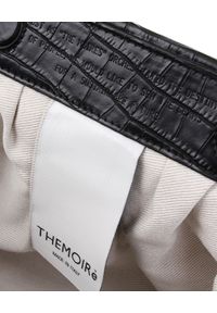 THEMOIRE ITALY - Czarna torebka Bios Croco. Kolor: czarny. Materiał: jeans, materiał #3