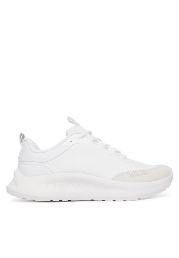 Calvin Klein Sneakersy Light Eva Runn Laceup Aop HW0HW03292 Biały. Kolor: biały. Materiał: materiał