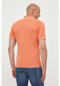 Calvin Klein Jeans polo męski kolor pomarańczowy gładki. Typ kołnierza: polo. Kolor: pomarańczowy. Długość: krótkie. Wzór: gładki #5