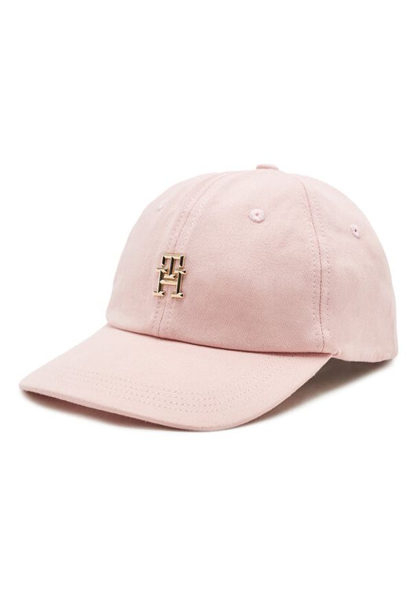 TOMMY HILFIGER - Tommy Hilfiger Czapka z daszkiem Naturally Th Soft Cap AW0AW14528 Różowy. Kolor: różowy. Materiał: materiał, bawełna