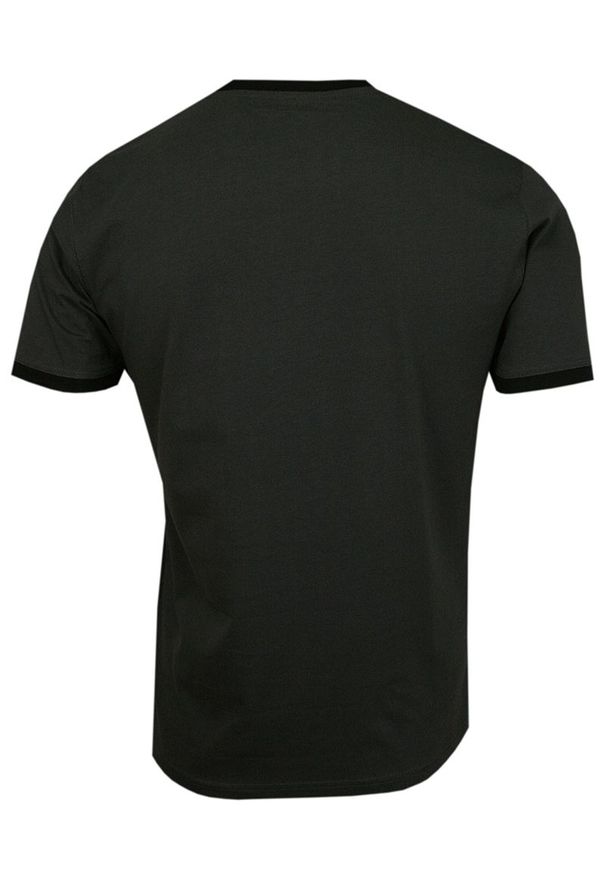 Pako Jeans - Grafitowy Bawełniany T-Shirt -PAKO JEANS- Męski, Okrągły Dekolt, Krótki Rękaw, z Napisami, Nadrukiem. Okazja: na co dzień. Kolor: szary. Materiał: bawełna. Długość rękawa: krótki rękaw. Długość: krótkie. Wzór: nadruk. Styl: casual