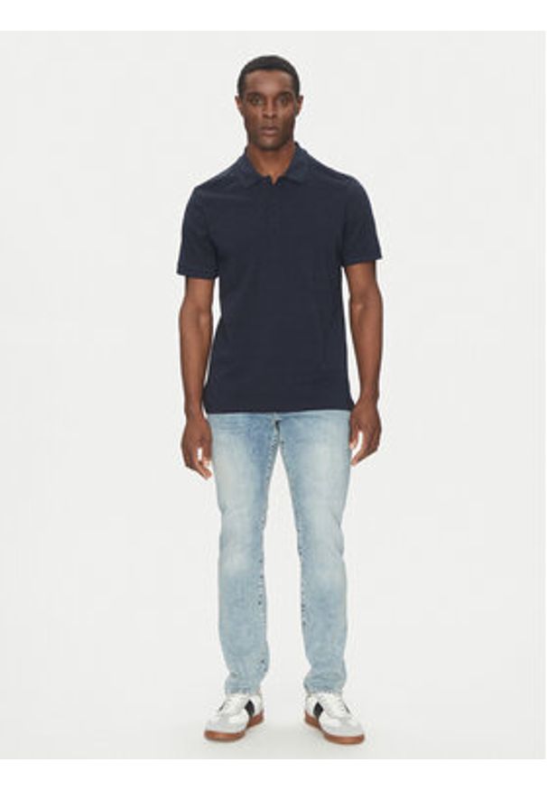 Scotch & Soda Polo 179201 Granatowy Regular Fit. Typ kołnierza: polo. Kolor: niebieski. Materiał: bawełna