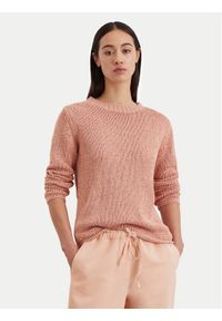Marc O'Polo Sweter M03 5136 60079 Koralowy Regular Fit. Typ kołnierza: polo. Kolor: pomarańczowy. Materiał: bawełna, syntetyk