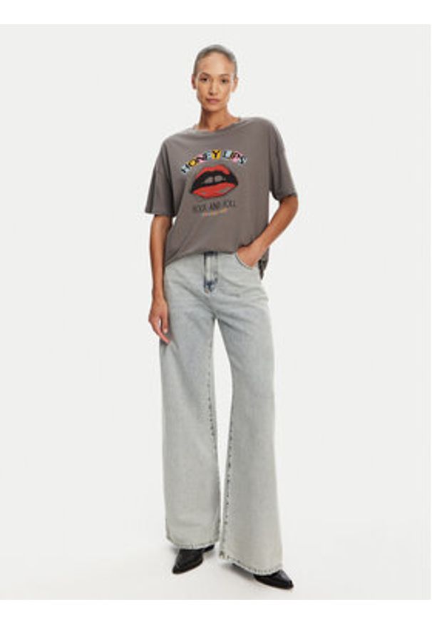 Noisy may - Noisy May T-Shirt Ida 27034417 Szary Relaxed Fit. Kolor: szary. Materiał: bawełna