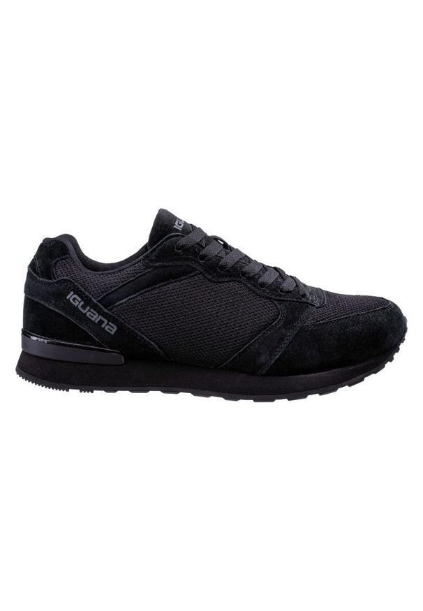Buty Iguana Omis M 92800401413 czarne. Okazja: na co dzień. Zapięcie: sznurówki. Kolor: czarny. Materiał: guma, zamsz, tkanina, skóra. Szerokość cholewki: normalna