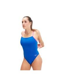 Strój Kąpielowy Speedo Solid Lattice Back – True Cobalt/Candy Vibe – Rozmiar 36. Kolor: niebieski