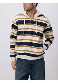 Reserved - Bluza z kapturem - złamana biel. Typ kołnierza: kaptur. Materiał: dzianina, bawełna #1