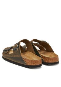Birkenstock Klapki Arizona Sfb 1019377 Khaki. Kolor: brązowy. Materiał: skóra