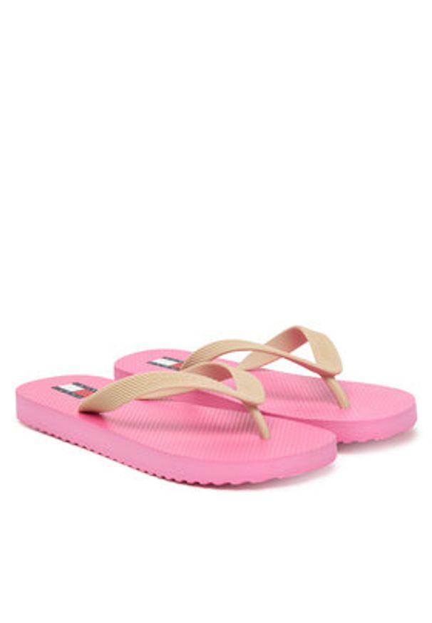 Tommy Jeans Japonki Logo Summer Sandal EN0EN02979 Beżowy. Kolor: beżowy. Materiał: syntetyk
