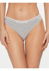 TOMMY HILFIGER - Tommy Hilfiger Stringi UW0UW04810 Szary. Kolor: szary. Materiał: wiskoza #1