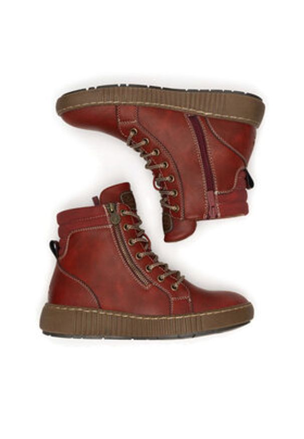 Go Soft Trzewiki WS5586-28 Czerwony. Kolor: czerwony. Materiał: skóra