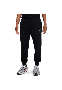 Spodnie męskie Nike Sportswear Club FN3801-010 - czarne. Kolor: czarny. Materiał: dresówka, bawełna, poliester. Wzór: aplikacja