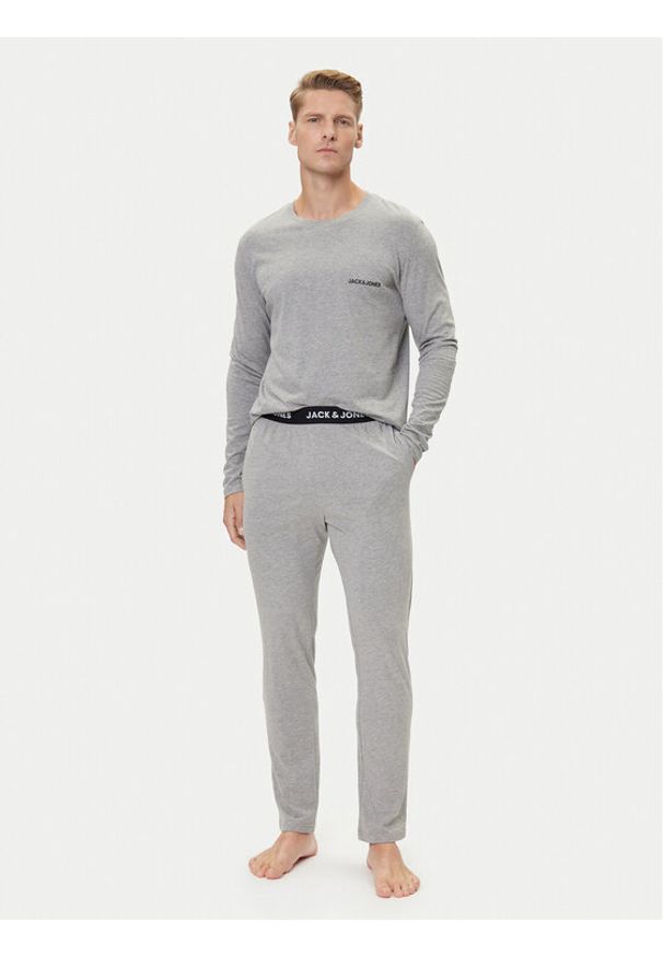 Jack & Jones Piżama Everest 12273632 Szary Standard Fit. Kolor: szary. Materiał: bawełna